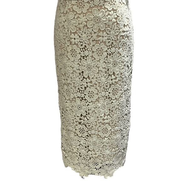 Shoshanna Mint Green‎ Beaux Guipure Lace Knee Length Sheath Dress Sz 4 - Picture 11 of 14